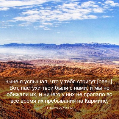 Picture 03 - 1 Царств 25:7 RUSV - ныне я услышал, что у тебя - Bible Verse Picture