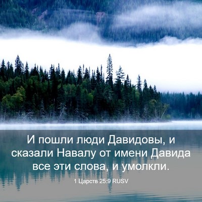 Picture 03 - 1 Царств 25:9 RUSV - И пошли люди Давидовы, и - Bible Verse Picture