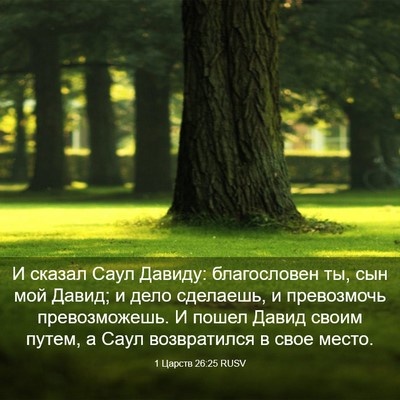 Picture 03 - 1 Царств 26:25 RUSV - И сказал Саул Давиду: - Bible Verse Picture