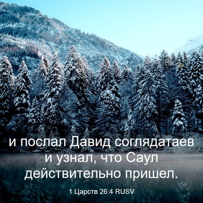 Picture 03 - 1 Царств 26:4 RUSV - и послал Давид соглядатаев - Bible Verse Picture