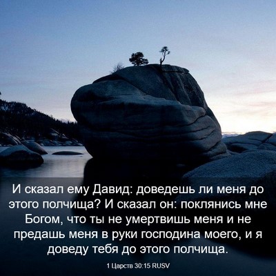 Picture 03 - 1 Царств 30:15 RUSV - И сказал ему Давид: - Bible Verse Picture