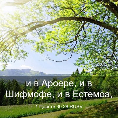 Picture 03 - 1 Царств 30:28 RUSV - и в Ароере, и в Шифмофе, и в - Bible Verse Picture