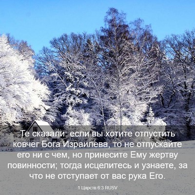 Picture 03 - 1 Царств 6:3 RUSV - Те сказали: если вы хотите - Bible Verse Picture