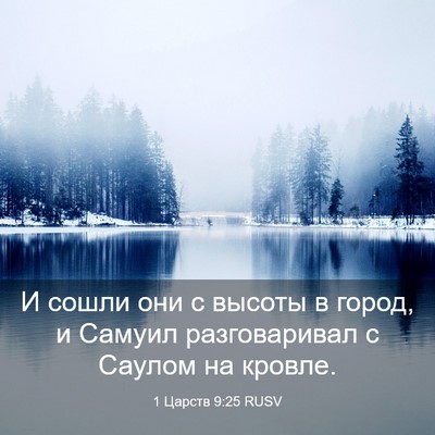 Picture 03 - 1 Царств 9:25 RUSV - И сошли они с высоты в - Bible Verse Picture