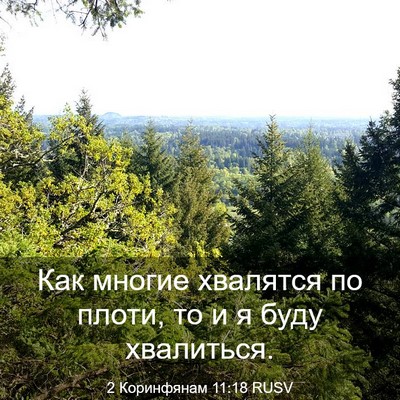 Picture 03 - 2 Коринфянам 11:18 RUSV - Как многие хвалятся по - Bible Verse Picture
