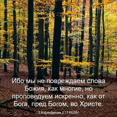 Picture 03 - 2 Коринфянам 2:17 RUSV - Ибо мы не повреждаем слова - Bible Verse Picture
