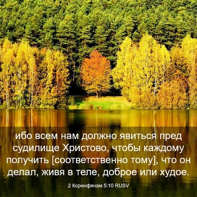 Picture 03 - 2 Коринфянам 5:10 RUSV - ибо всем нам должно - Bible Verse Picture