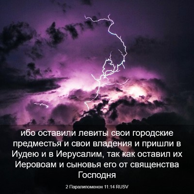 Picture 03 - 2 Паралипоменон 11:14 RUSV - ибо оставили левиты свои - Bible Verse Picture