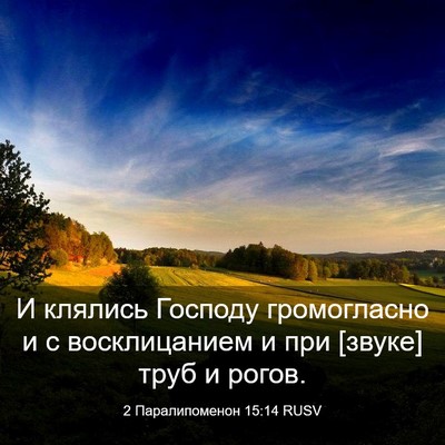 Picture 03 - 2 Паралипоменон 15:14 RUSV - И клялись Господу - Bible Verse Picture