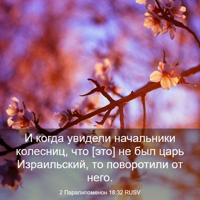 Picture 03 - 2 Паралипоменон 18:32 RUSV - И когда увидели начальники - Bible Verse Picture