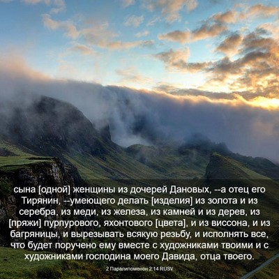 Picture 03 - 2 Паралипоменон 2:14 RUSV - сына [одной] женщины из - Bible Verse Picture