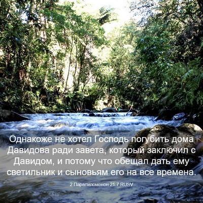 Picture 03 - 2 Паралипоменон 21:7 RUSV - Однакоже не хотел Господь - Bible Verse Picture
