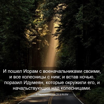 Picture 03 - 2 Паралипоменон 21:9 RUSV - И пошел Иорам с - Bible Verse Picture
