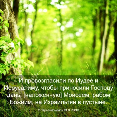 Picture 03 - 2 Паралипоменон 24:9 RUSV - И провозгласили по Иудее и - Bible Verse Picture