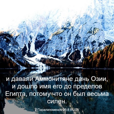 Picture 03 - 2 Паралипоменон 26:8 RUSV - и давали Аммонитяне дань - Bible Verse Picture