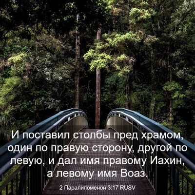 Picture 03 - 2 Паралипоменон 3:17 RUSV - И поставил столбы пред - Bible Verse Picture