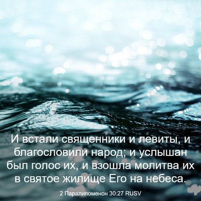 Picture 03 - 2 Паралипоменон 30:27 RUSV - И встали священники и - Bible Verse Picture