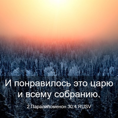 Picture 03 - 2 Паралипоменон 30:4 RUSV - И понравилось это царю и - Bible Verse Picture