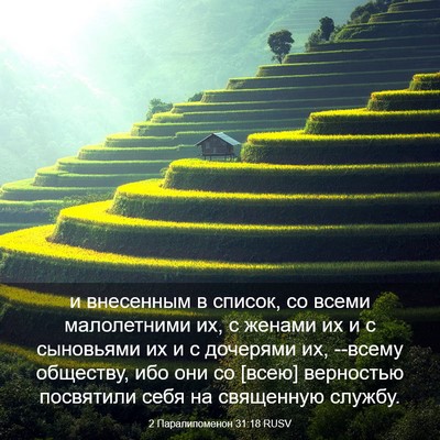 Picture 03 - 2 Паралипоменон 31:18 RUSV - и внесенным в список, со - Bible Verse Picture
