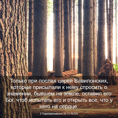 Picture 03 - 2 Паралипоменон 32:31 RUSV - Только при послах царей - Bible Verse Picture