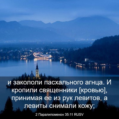Picture 03 - 2 Паралипоменон 35:11 RUSV - и закололи пасхального - Bible Verse Picture