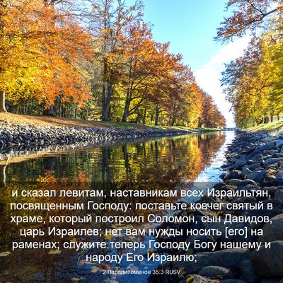 Picture 03 - 2 Паралипоменон 35:3 RUSV - и сказал левитам, - Bible Verse Picture