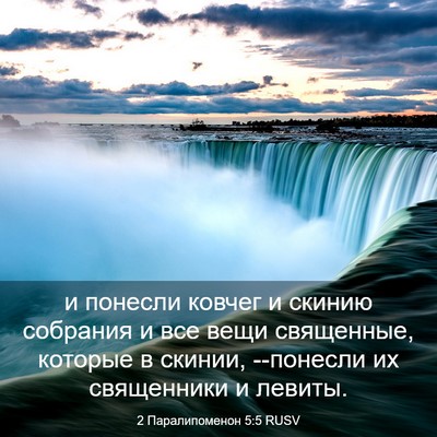Picture 03 - 2 Паралипоменон 5:5 RUSV - и понесли ковчег и скинию - Bible Verse Picture