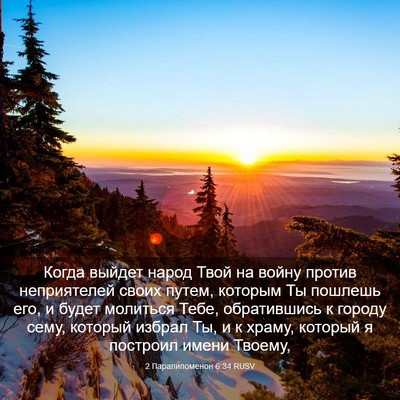 Picture 03 - 2 Паралипоменон 6:34 RUSV - Когда выйдет народ Твой на - Bible Verse Picture