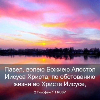 Picture 03 - 2 Тимофею 1:1 RUSV - Павел, волею Божиею - Bible Verse Picture