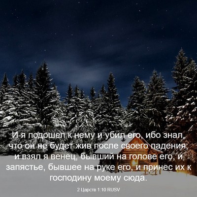 Picture 03 - 2 Царств 1:10 RUSV - И я подошел к нему и убил - Bible Verse Picture