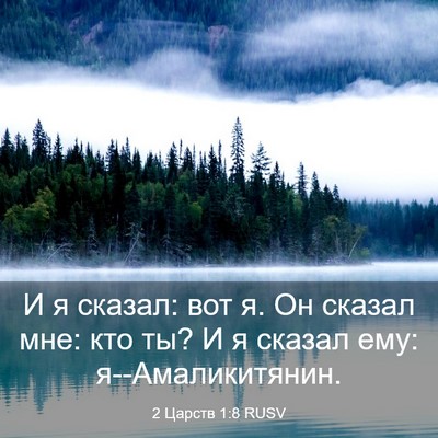 Picture 03 - 2 Царств 1:8 RUSV - И я сказал: вот я. Он сказал - Bible Verse Picture