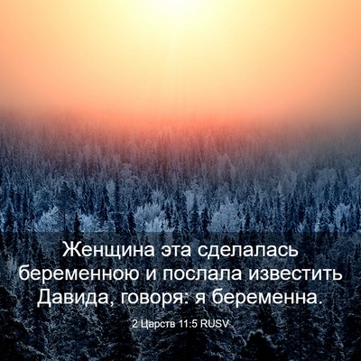 Picture 03 - 2 Царств 11:5 RUSV - Женщина эта сделалась - Bible Verse Picture