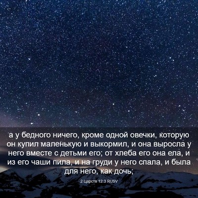 Picture 03 - 2 Царств 12:3 RUSV - а у бедного ничего, кроме - Bible Verse Picture
