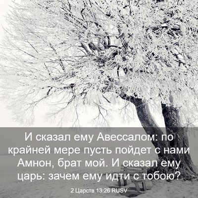 Picture 03 - 2 Царств 13:26 RUSV - И сказал ему Авессалом: по - Bible Verse Picture
