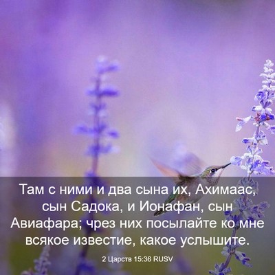 Picture 03 - 2 Царств 15:36 RUSV - Там с ними и два сына их, - Bible Verse Picture
