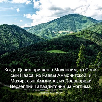 Picture 03 - 2 Царств 17:27 RUSV - Когда Давид пришел в - Bible Verse Picture