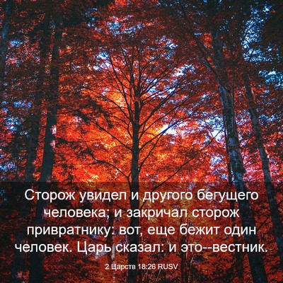 Picture 03 - 2 Царств 18:26 RUSV - Сторож увидел и другого - Bible Verse Picture