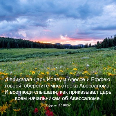 Picture 03 - 2 Царств 18:5 RUSV - И приказал царь Иоаву и - Bible Verse Picture
