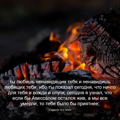 Picture 03 - 2 Царств 19:6 RUSV - ты любишь ненавидящих тебя - Bible Verse Picture