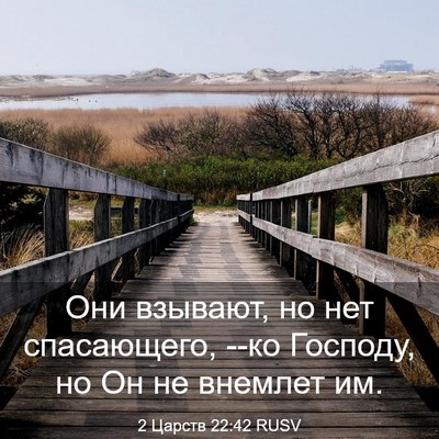 Picture 03 - 2 Царств 22:42 RUSV - Они взывают, но нет - Bible Verse Picture