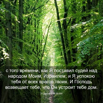 Picture 03 - 2 Царств 7:11 RUSV - с того времени, как Я - Bible Verse Picture