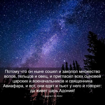Picture 03 - 3 Царств 1:25 RUSV - Потому что он ныне сошел и - Bible Verse Picture