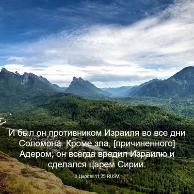 Picture 03 - 3 Царств 11:25 RUSV - И был он противником - Bible Verse Picture