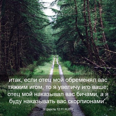 Picture 03 - 3 Царств 12:11 RUSV - итак, если отец мой - Bible Verse Picture