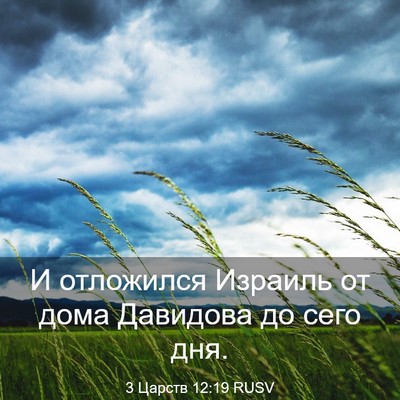 Picture 03 - 3 Царств 12:19 RUSV - И отложился Израиль от - Bible Verse Picture