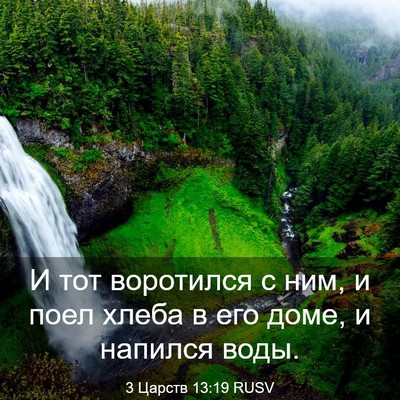 Picture 03 - 3 Царств 13:19 RUSV - И тот воротился с ним, и - Bible Verse Picture