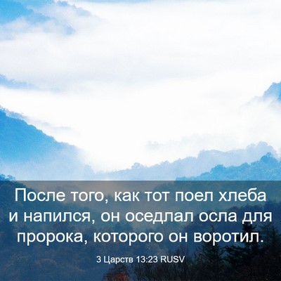 Picture 03 - 3 Царств 13:23 RUSV - После того, как тот поел - Bible Verse Picture