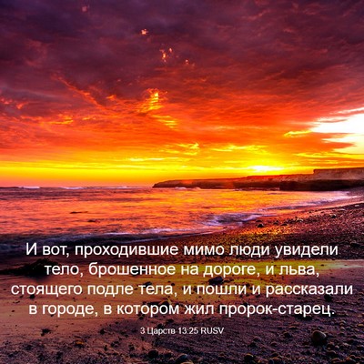 Picture 03 - 3 Царств 13:25 RUSV - И вот, проходившие мимо - Bible Verse Picture