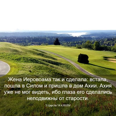 Picture 03 - 3 Царств 14:4 RUSV - Жена Иеровоама так и - Bible Verse Picture