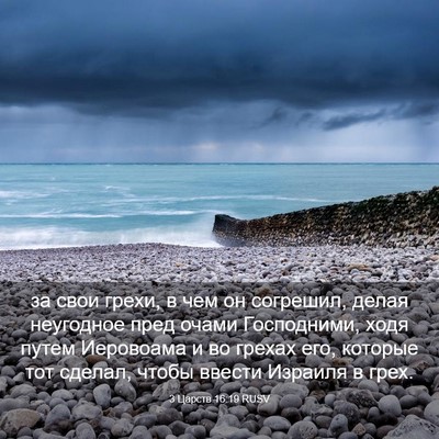 Picture 03 - 3 Царств 16:19 RUSV - за свои грехи, в чем он - Bible Verse Picture